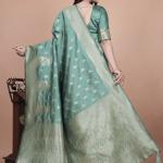 Green Silk Saree with Intricate Peacock Zari Work – Traditional Banarasi Design for Weddings & Festive Occasions