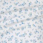 Girls White & Blue Floral Printed Ruched Bodycon Dress