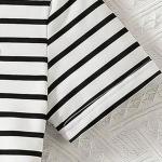 Girls Black & White Striped Bodycon Dress