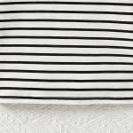Girls Black & White Striped Ribbed Bodycon Dress