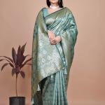 Green Banarasi Saree with Intricate Zari Work for Weddings & Festivals – Premium Silk Traditional Saree