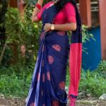 Dissemble Blue Soft Silk Saree With Chatoyant Blouse Piece