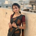 Nemesis Black Soft Silk Saree With Scrumptious Blouse Piece