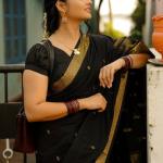 Surpassing Black Cotton Silk Saree With Classy Blouse Piece