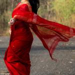 Murmurous Red Cotton Silk Saree With Capricious Blouse Piece