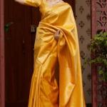 Embrocation Yellow Soft Silk Saree With Aplomb Blouse Piece