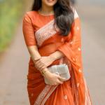 Felicitous Orange Cotton Silk Saree With Proficient Blouse Piece