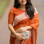 Felicitous Orange Cotton Silk Saree With Proficient Blouse Piece