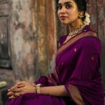 Elaborate Purple Soft Silk Saree With Denouement Blouse Piece
