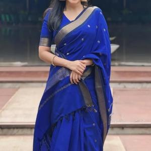 Ebullience Royal Blue Soft Silk Saree With Pleasurable Blouse Piece
