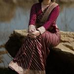 Exceptional Wine Soft Silk Saree With Cynosure Blouse Piece