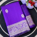 Splendorous Purple Soft Silk Saree With Elegant Blouse Piece