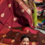 Splendorous Wine Soft Banarasi Silk Saree With Nebula Blouse Piece