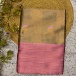 Glorious Beige Soft Banarasi Silk Saree With Pleasant Blouse Piece