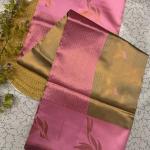 Glorious Beige Soft Banarasi Silk Saree With Pleasant Blouse Piece