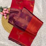 Pulsating Purple Soft Banarasi Silk Saree With Bucolic Blouse Piece