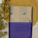 Seraglio Sky Soft Banarasi Silk Saree With Impressive Blouse Piece
