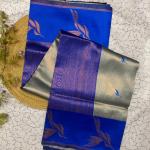 Seraglio Sky Soft Banarasi Silk Saree With Impressive Blouse Piece