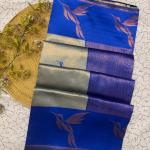 Seraglio Sky Soft Banarasi Silk Saree With Impressive Blouse Piece