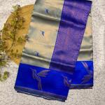Seraglio Sky Soft Banarasi Silk Saree With Impressive Blouse Piece