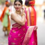 Nemesis Dark Pink Soft Silk Saree With Fugacious Blouse Piece