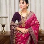Posh Dark Pink Soft Silk Saree With Exuberant Blouse Piece