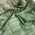 Nemesis Green Soft Banarasi Silk Saree With Stunning Blouse Piece