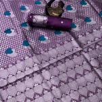 Woebegone Wine Soft Banarasi Silk Saree With Luminous Blouse Piece