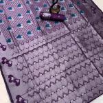 Woebegone Wine Soft Banarasi Silk Saree With Luminous Blouse Piece