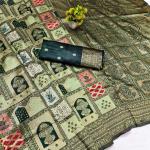 Snazzy Green Soft Silk Saree With Ethereal Blouse Piece