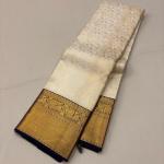 Fantabulous Off White Soft Silk Saree With Artistic Blouse Piece