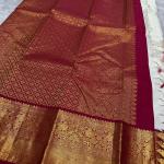 Sempiternal Off White Soft Silk Saree With Glittering Blouse Piece
