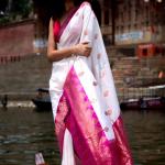 Effulgent Off White Soft Silk Saree With Nectarous Blouse Piece