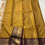 Glittering Mustard Soft Silk Saree With Scintillating Blouse Piece