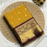 Glittering Mustard Soft Silk Saree With Scintillating Blouse Piece