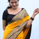 Moiety Mustard Soft Silk Saree With Transcendent Blouse Piece