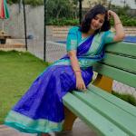 Glamorous Royal Blue Soft Silk Saree With Epiphany Blouse Piece