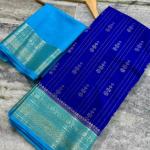 Glamorous Royal Blue Soft Silk Saree With Epiphany Blouse Piece