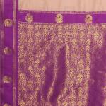 Profuse Peach Cotton Silk Saree With Demesne Blouse Piece