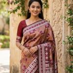 Transcendent Maroon Pure Zari Weaving Banarasi Silk Saree With Beautiful Blouse Piece