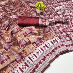 Transcendent Maroon Pure Zari Weaving Banarasi Silk Saree With Beautiful Blouse Piece