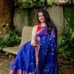 Quintessential Royal Blue Cotton Silk Saree With Snazzy Blouse Piece