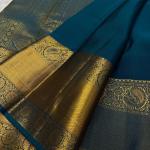 Mesmeric Rama Soft Banarasi Silk Saree With Breathtaking Blouse Piece