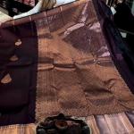 Trendy Purple Soft Banarasi Silk Saree With Forbearance Blouse Piece