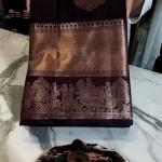 Trendy Purple Soft Banarasi Silk Saree With Forbearance Blouse Piece