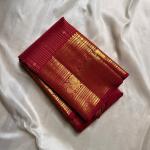Pulsating Red Soft Banarasi Silk Saree With Conflate Blouse Piece
