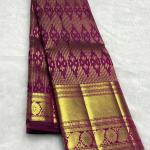 Entrancing Purple Soft Banarasi Silk Saree With Comely Blouse Piece