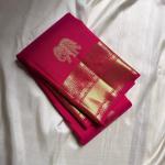 Stunning Dark Pink Soft Banarasi Silk Saree With Alluring Blouse Piece