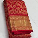 Divine Red Soft Banarasi Silk Saree With Trendy Blouse Piece