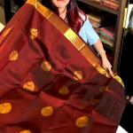 Moiety Maroon Soft Banarasi Silk Saree With Traditional Blouse Piece